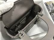 	 Bagsaaa Dior Lady Grey Strass Cannage Satin Bag - 6