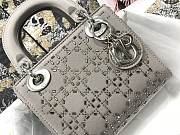 	 Bagsaaa Dior Lady Grey Strass Cannage Satin Bag - 4