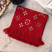 	 Bagsaaa Louis Vuitton Monogram scarf in red 170cm x 30cm - 1