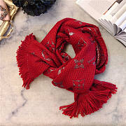 	 Bagsaaa Louis Vuitton Monogram scarf in red 170cm x 30cm - 6