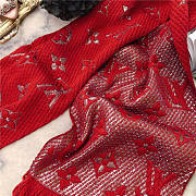 	 Bagsaaa Louis Vuitton Monogram scarf in red 170cm x 30cm - 5
