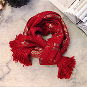 	 Bagsaaa Louis Vuitton Monogram scarf in red 170cm x 30cm - 2