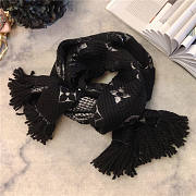 	 Bagsaaa Louis Vuitton Monogram scarf in black 170cm x 30cm - 6