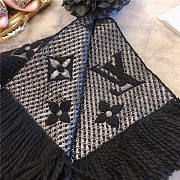 	 Bagsaaa Louis Vuitton Monogram scarf in black 170cm x 30cm - 2