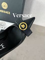 Bagsaaa Versace Gianni Ribbon Mid Pumps Black - 4