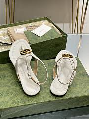 	 Bagsaaa Gucci Double G leather thong sandals white - 5