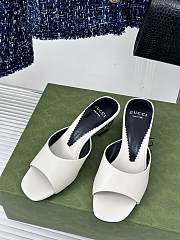 	 Bagsaaa Gucci Blondie Sandals In White Leather - 5
