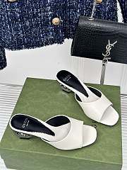	 Bagsaaa Gucci Blondie Sandals In White Leather - 3