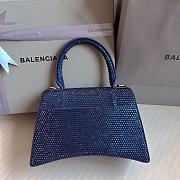 Bagsaaa Balenciaga Hourglass In Blue Crystal - 23x10x24cm - 3