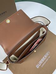 Bagsaaa Burberry Note Topstitched Crossbody Bag In Brown  - 5