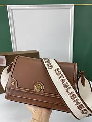 Bagsaaa Burberry Note Topstitched Crossbody Bag In Brown  - 4