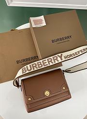 Bagsaaa Burberry Note Topstitched Crossbody Bag In Brown  - 2
