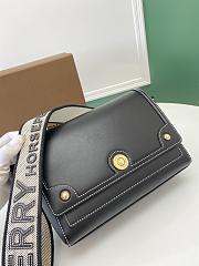 	 Bagsaaa Burberry Note Topstitched Crossbody Bag In Black - 4