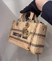 Bagsaaa Dior Lady Medium D-Joy Bag Natural Cannage Raffia - 2