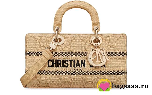Bagsaaa Dior Lady Medium D-Joy Bag Natural Cannage Raffia - 1