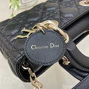 Bagsaaa Dior Lady D - Joy Small In Black Leather - 22x12x6 cm - 6