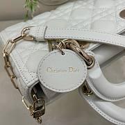 	 Bagsaaa Dior Lady D - Joy Small In White Leather - 22x12x6 cm - 5