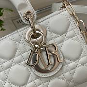 	 Bagsaaa Dior Lady D - Joy Small In White Leather - 22x12x6 cm - 3