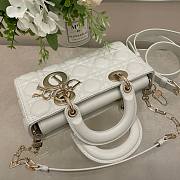 	 Bagsaaa Dior Lady D - Joy Small In White Leather - 22x12x6 cm - 2