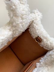 	 Bagsaaa Celine Small Cabas Thais in white Shearling  - 25.5x18.5x12cm - 4
