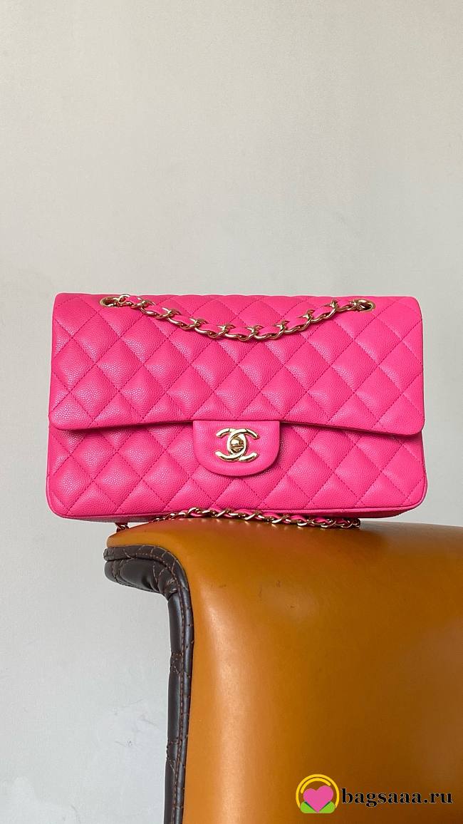 Bagsaaa Chanel Classic Flap Bag In Hot Pink Caviar - 25cm - 1