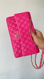 Bagsaaa Chanel Classic Flap Bag In Hot Pink Caviar - 25cm - 5