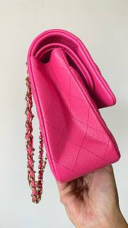 Bagsaaa Chanel Classic Flap Bag In Hot Pink Caviar - 25cm - 3