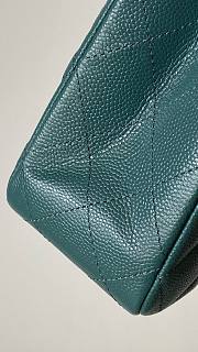 	 Bagsaaa Chanel Classic Flap Bag In Dark Green Caviar - 25cm - 3