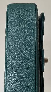 	 Bagsaaa Chanel Classic Flap Bag In Dark Green Caviar - 25cm - 2