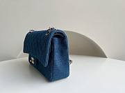	 Bagsaaa Chanel Classic Flap Bag Dark blue Denim - 25cm - 4
