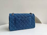 	 Bagsaaa Chanel Classic Flap Bag Dark blue Denim - 25cm - 3