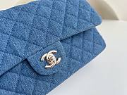 	 Bagsaaa Chanel Classic Flap Bag Dark blue Denim - 25cm - 2