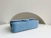 	 Bagsaaa Chanel Classic Flap Bag In Light Blue Denim - 25cm - 6