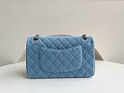 	 Bagsaaa Chanel Classic Flap Bag In Light Blue Denim - 25cm - 4