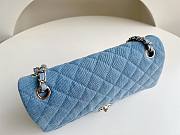	 Bagsaaa Chanel Classic Flap Bag In Light Blue Denim - 25cm - 3