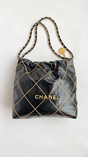 Bagsaaa Chanell 22 Bag In Black Leather - 35x35x8x42cm - 5