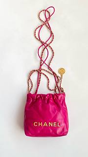 Bagsaaa Chanel Mini 22 Bag In Hot Pink - 20x19x6cm - 1