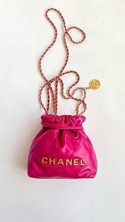 Bagsaaa Chanel Mini 22 Bag In Hot Pink - 20x19x6cm - 6