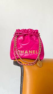 Bagsaaa Chanel Mini 22 Bag In Hot Pink - 20x19x6cm - 5