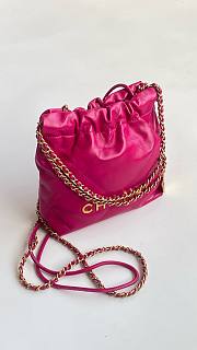 Bagsaaa Chanel Mini 22 Bag In Hot Pink - 20x19x6cm - 3