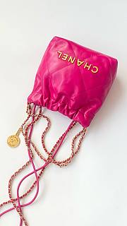 Bagsaaa Chanel Mini 22 Bag In Hot Pink - 20x19x6cm - 2
