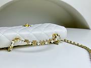 	 Bagsaaa Chanel WOC White Lambskin With Pearl Top Handle - 19x12x3.5cm - 6