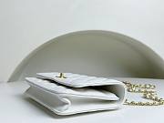 	 Bagsaaa Chanel WOC White Lambskin With Pearl Top Handle - 19x12x3.5cm - 4