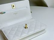 	 Bagsaaa Chanel WOC White Lambskin With Pearl Top Handle - 19x12x3.5cm - 3