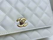 	 Bagsaaa Chanel WOC White Lambskin With Pearl Top Handle - 19x12x3.5cm - 2