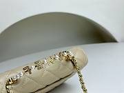 	 Bagsaaa Chanel WOC Beige Lambskin With Pearl Top Handle - 19x12x3.5cm - 3