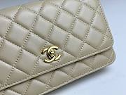 	 Bagsaaa Chanel WOC Beige Lambskin With Pearl Top Handle - 19x12x3.5cm - 2