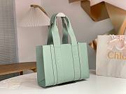 	 Bagsaaa Chloe Medium Woody Tote Bag Calfskin Green - 37x26x12cm - 5