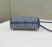 Bagsaaa Fendi First Small braided leather bag blue & white - 26x18x9.5cm - 5