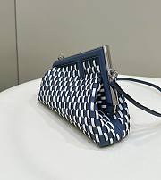Bagsaaa Fendi First Small braided leather bag blue & white - 26x18x9.5cm - 3